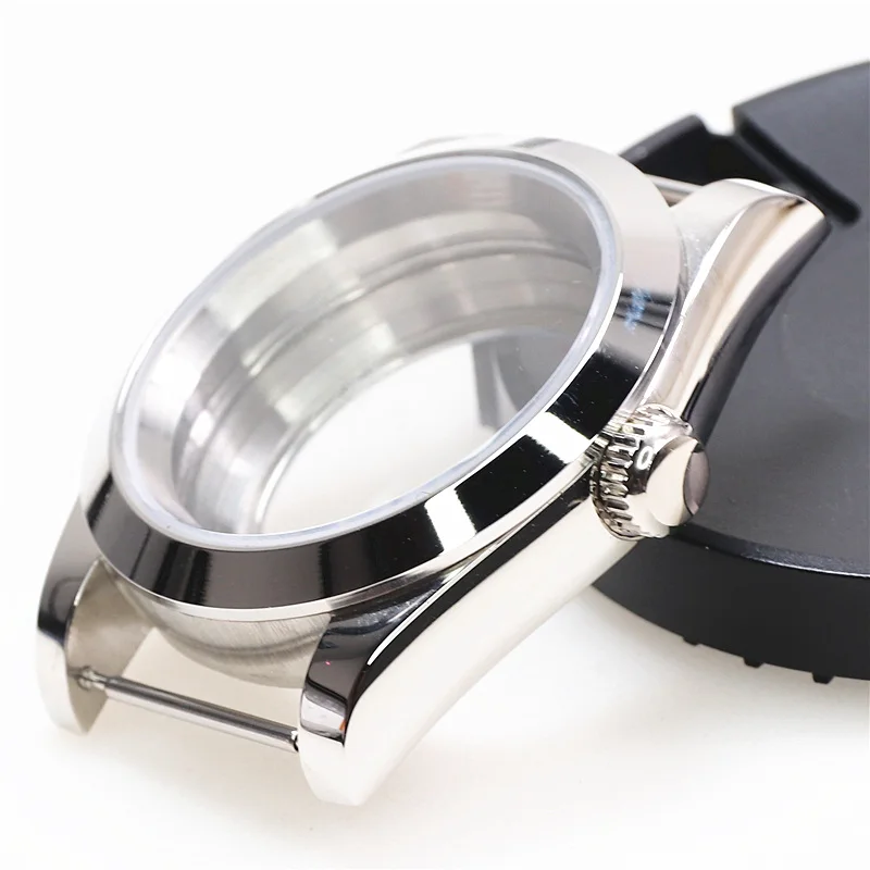 36mm Perpetual sapphire glass with magnifying glass stainless steel watch case For NH35 NH36 nh34 movement case accessories