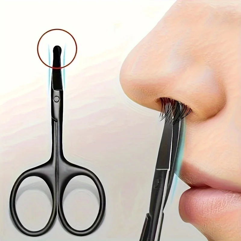 Edelstahl Augenbrauen-, Wimpern- und Nasenhaar-Schere, Make-up-Tool, Nagelschere, Maniküre-Nagelhautentferner, Trimmer – Detail 6