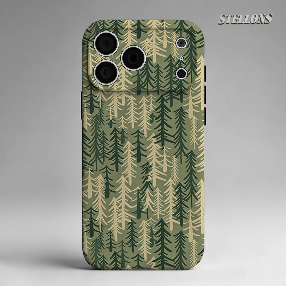 

Minimal Pine Trees Phone Case For Magnetic Phone Case for IPhone 17 16 15 14 13 Pro Max Plus Single Double-layer tough Case