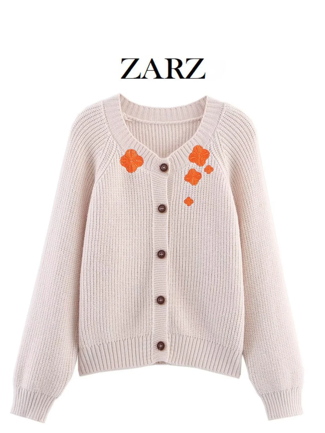

ZARZ New Sle Повседневная вязаная куртка с вышивкой Faionable Ele Весенний мужской открытый кардиган из полиэфирного волокна