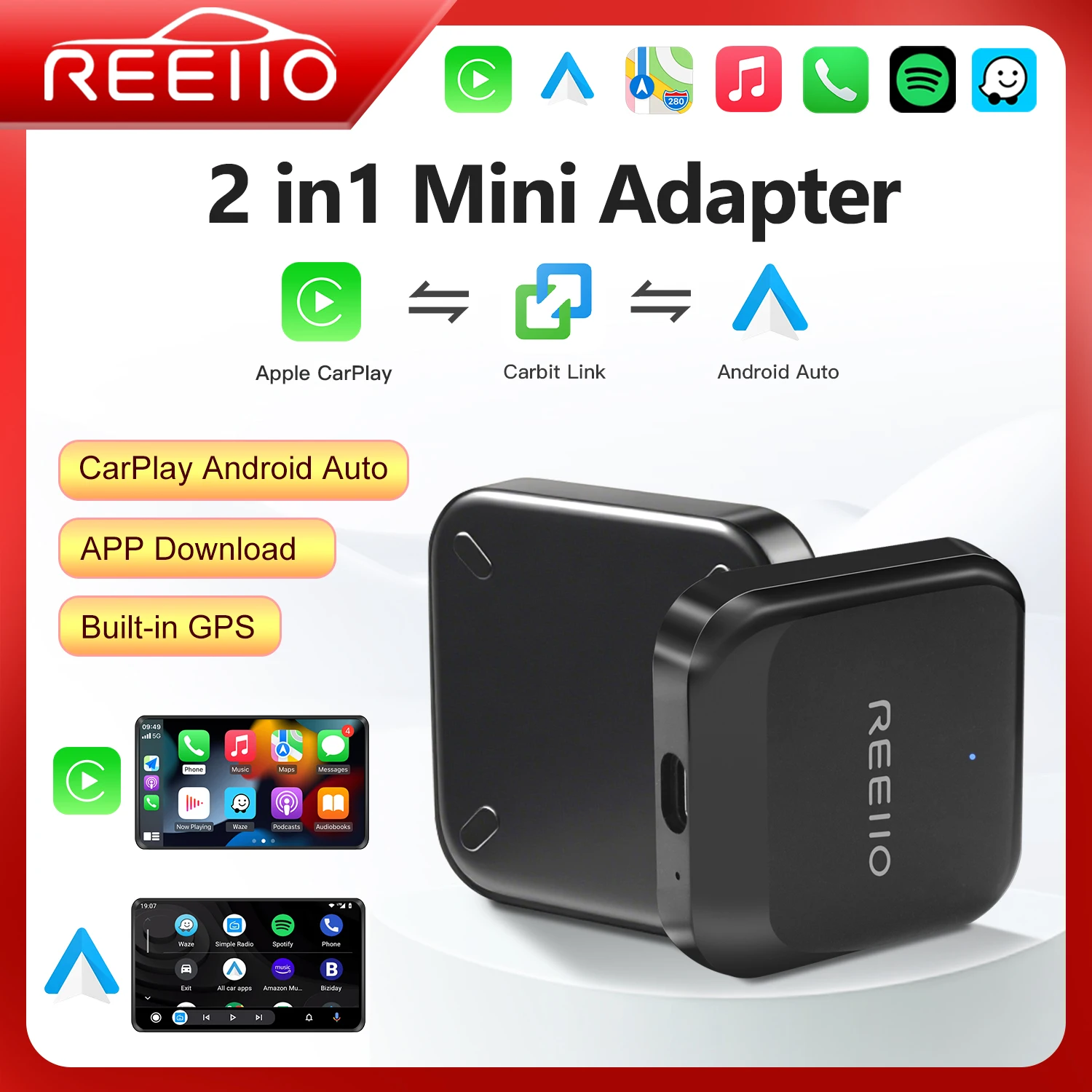 

Новый адаптер Plug and Play Carbitlink Smartlink Phonelink для беспроводной CarPlay Android AUTO Dongle Box Jetour X70 X70S X90 X95