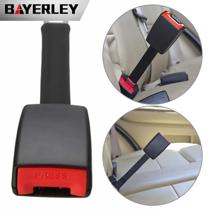 25cm High Elasticity Auto Accessories Safety Supplies Adjustable 25cm Seat Belt Extender Buckle for 21mm Locking Tab Durable