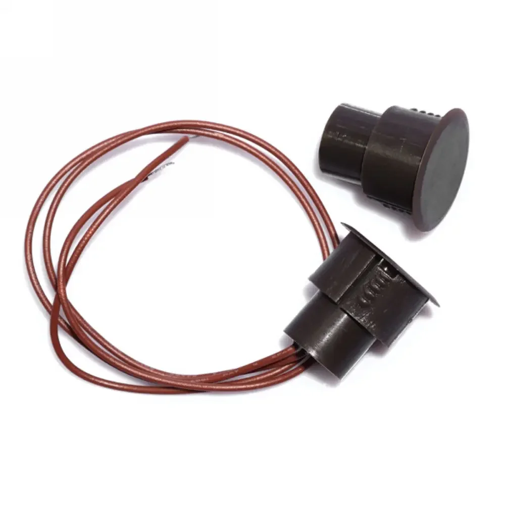 10PCS/Bag Brown Color Wired Magnetic Switch Door Open Alarm Concealed Installation NC Relay Output Magnet Door Contact sensor