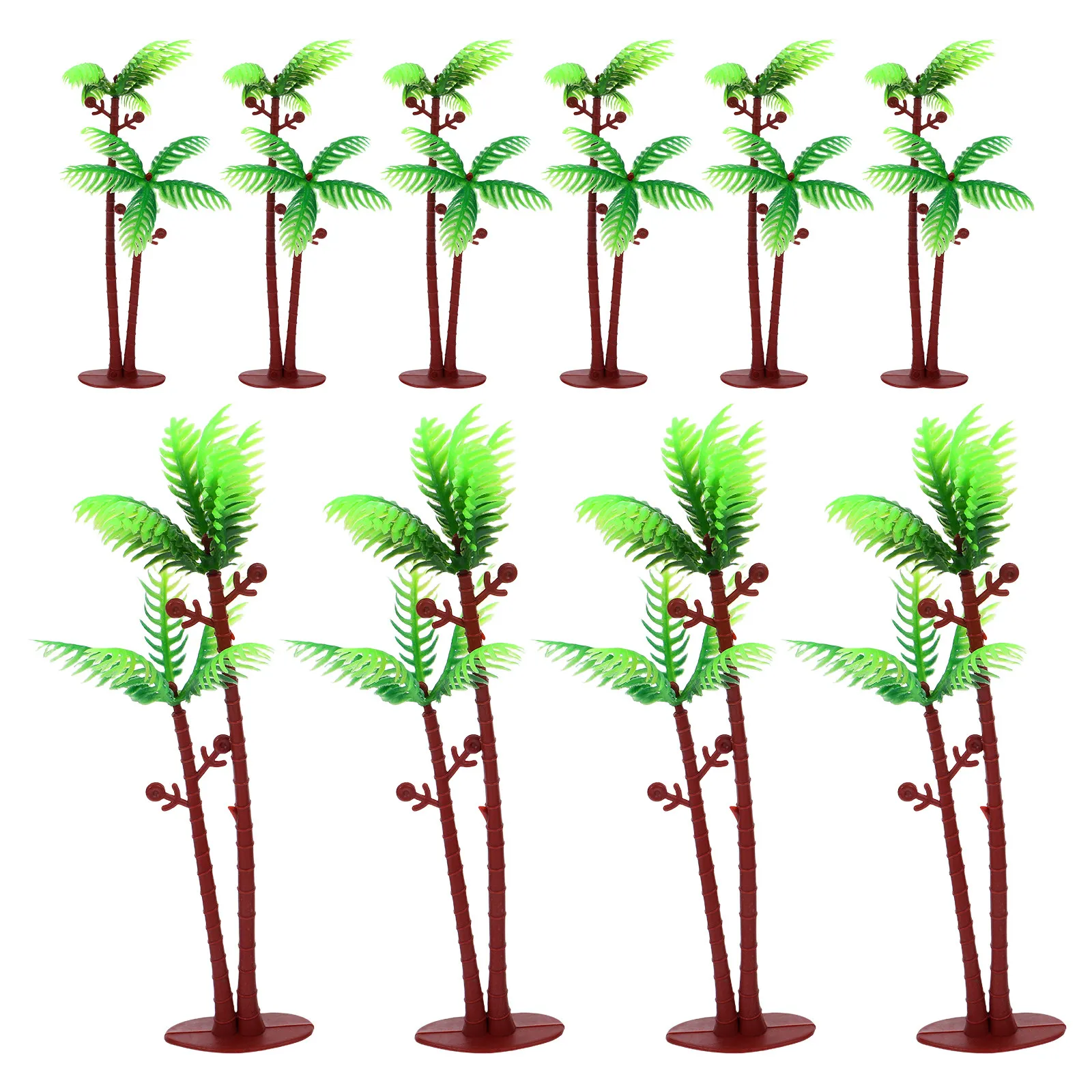 15 mini palmiers en plastique réalistes pour la décoration tropicale d'aquariums, de jardins féériques et de paysages
