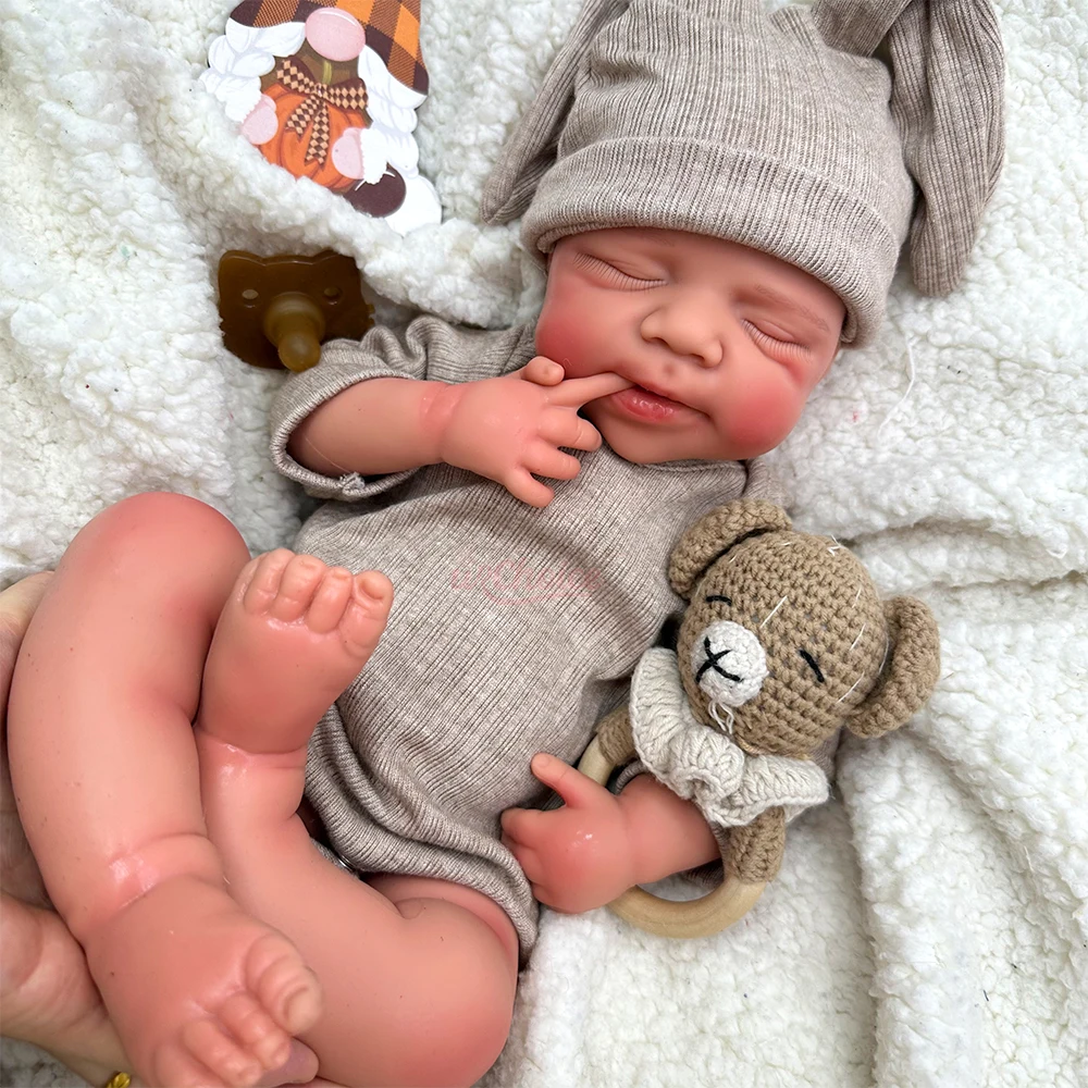 

Can Use Pacifiers Baby Girl/Boy Pascale 50cm Full Flexible Silicone Reborn Doll Handmade 3D Skin for Elderly Joy Birthday Gift