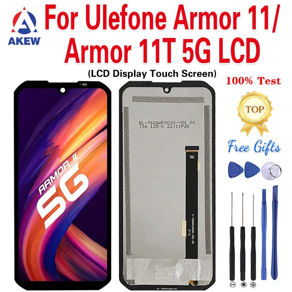 

AKEW Original For Ulefone Armor 11 11T 5G LCD Display ULEFONE Armor11 Touch Screen Armor11T Digitizer Assembly Replacement Parts