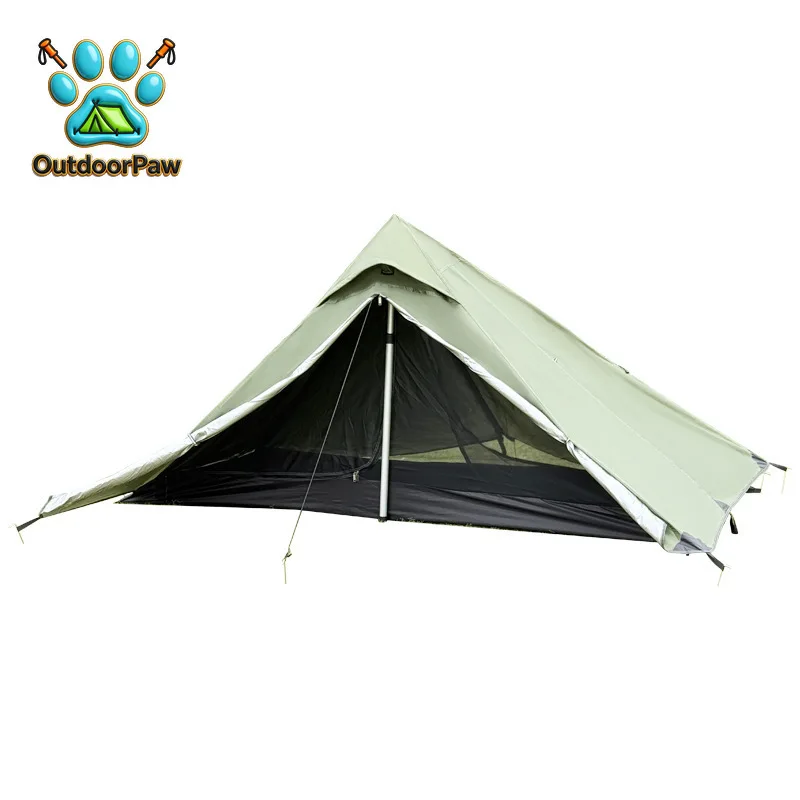 Outdoor camping tent single-layer pyramid semi-inner tent summer camping mesh mosquito-proof windproof semi-ventilated