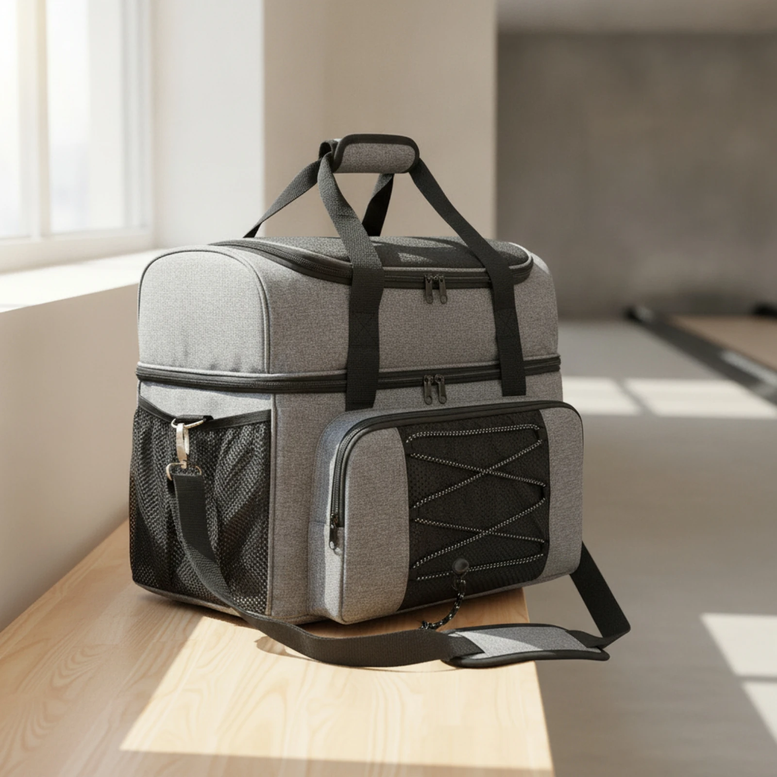 Bowling Bag with Ball Cradle Padded Bowling Bag with Shoe Compartment Structured Spacious for Bowlers, League Night