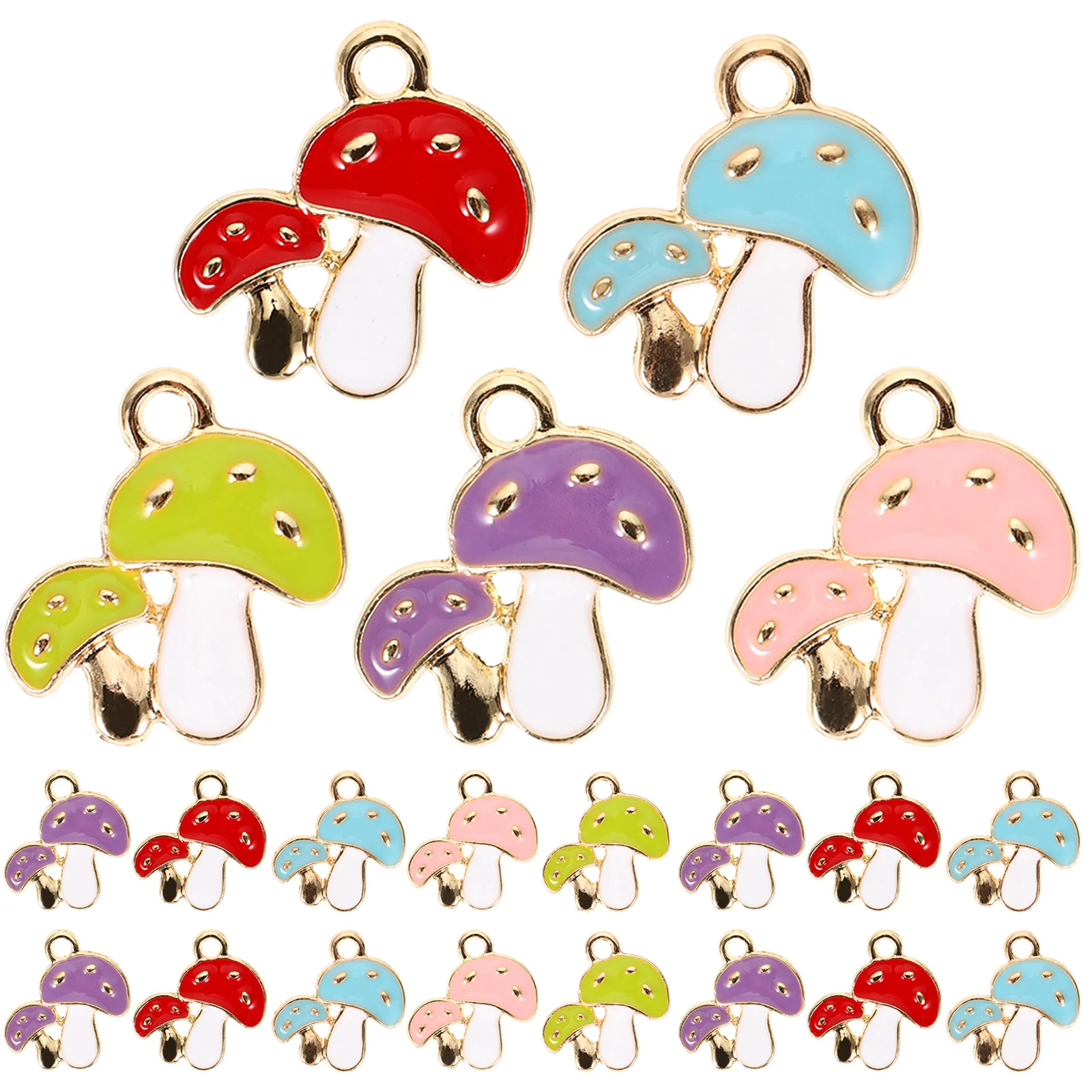 

50Pcs Mushroom Pendant Alloy Charms Unique Shape DIY Jewelry Necklace Bracelet Making Craft Accessories Mushroom Charms