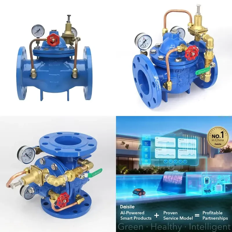 200X Pilot Operated Pressure Reducing Valve DN150 Iron Hydraulic Control Stabilizing Valve for Water Guangdong Supplier