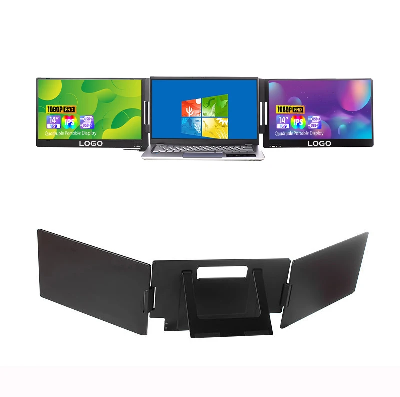 14-inch Dual-screen Portable Display, Enabling Parallel Workflow, with Data and Materials Displayed on the Same Screen