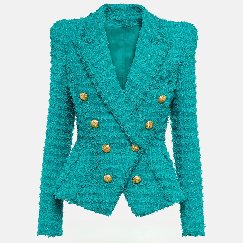

Autumn Winter 2023 Celebrity Fashion Fringed Tweed Slim Fit Suit Jacket Shorts Set Women's Premium Quality Ensemble