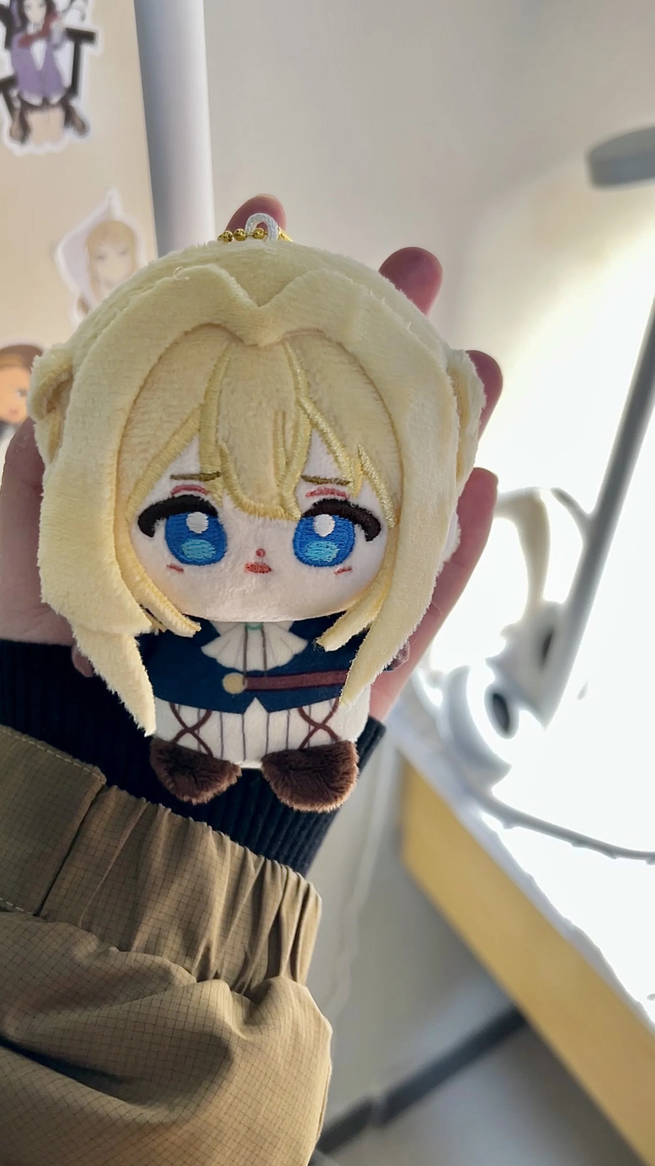 

Anime Violet Evergarden 12cm Cotton doll with Body Soft Stuffed Toy for Fans Gift Keychain