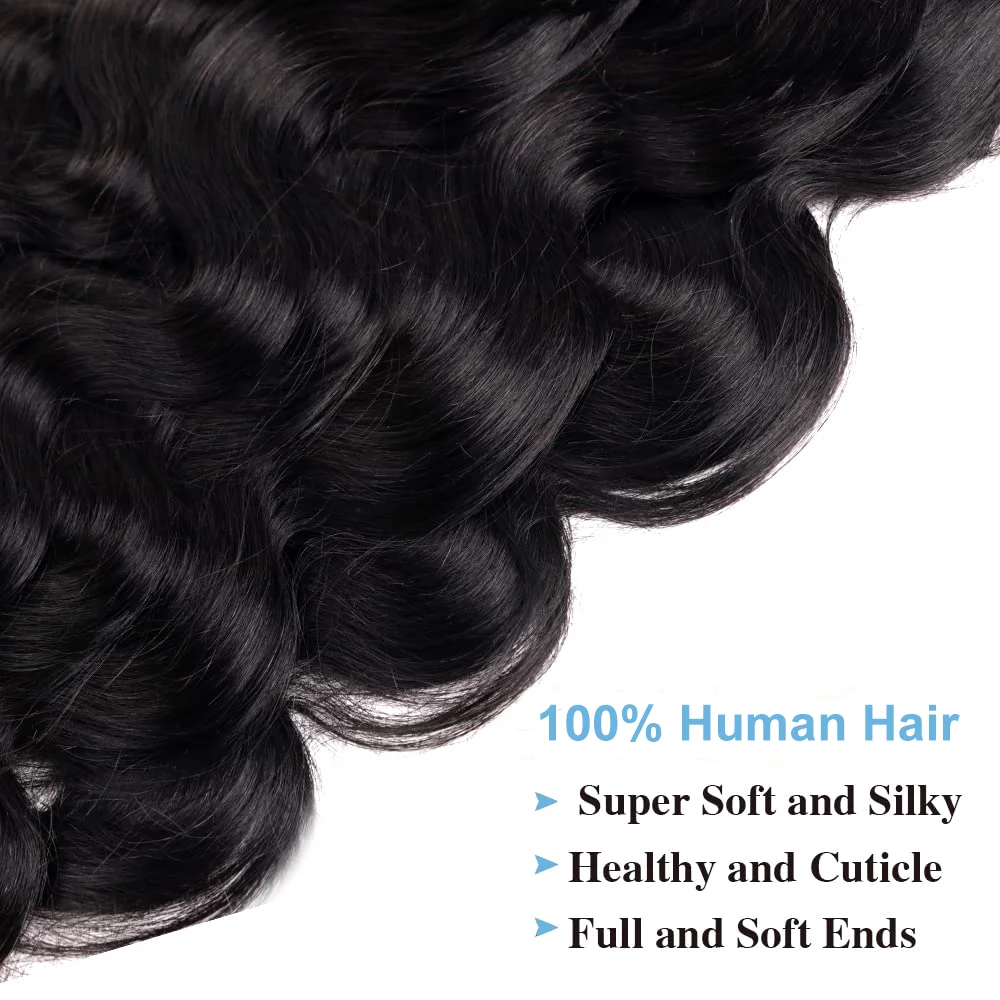 Brazilian Body Wave Clip em extensões, 100% Remy cabelo humano, cor natural, 1B Clip Ins, 12-26 polegadas, 120g, 8 PCs/Set