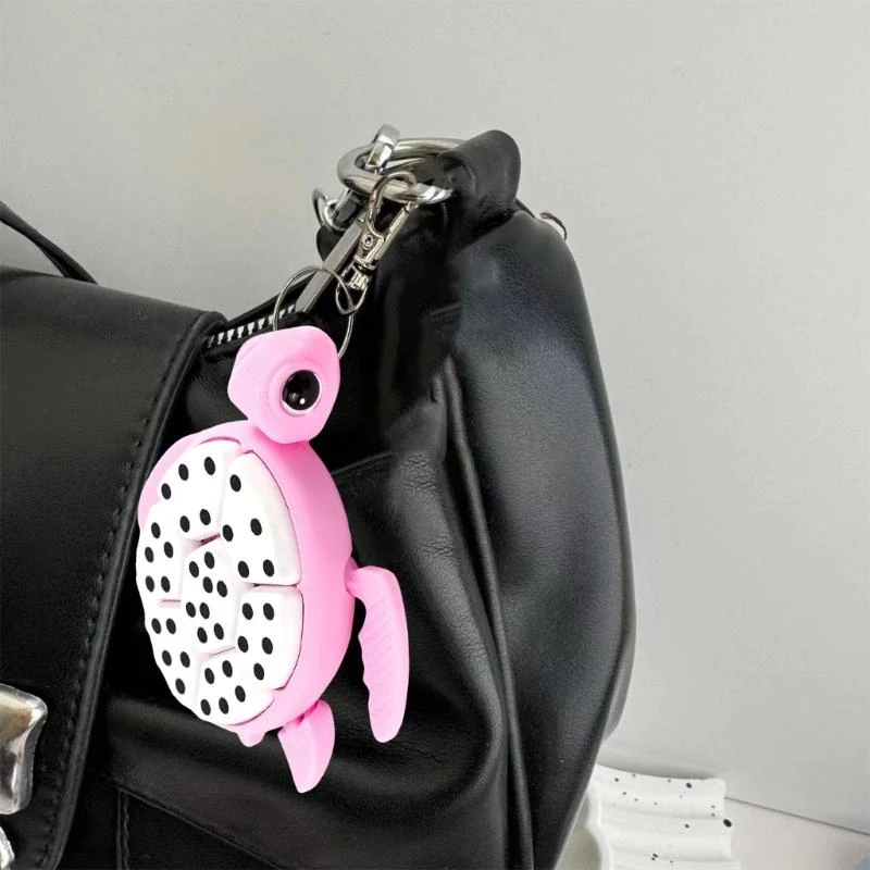 U13F السلاحف الفريدة الفاكهة الفاكهة المفاتيح الصحافة لعبة المفاتيح لدكورات كيس المدرسة للأطفال