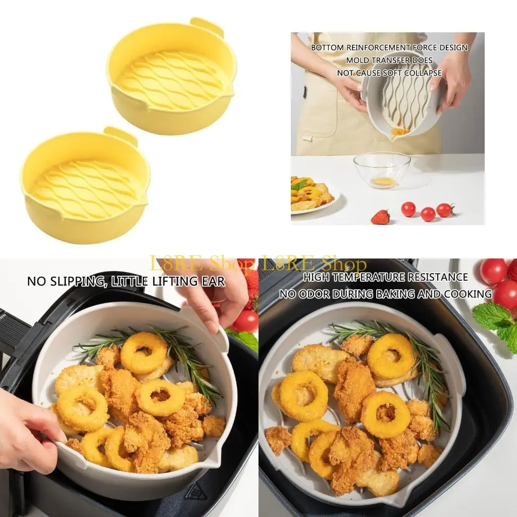 L8RE 2PIECES SILICONE AIR FRYERS PADS SILICONE LINERS NOCCSICK COOKING AICING AIR FRYERS FAREER