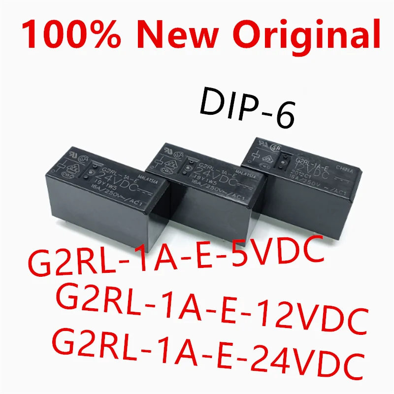 10 قطعة G2RL-1A-E-5VDC 、G2RL-1A-E-12VDC 、G2RL-1A-E-24VDC 、G2RL-2A4-24VDC DIP-6 مرحل الطاقة الجديد G2RL-1A-E DC12 DC24 DC5