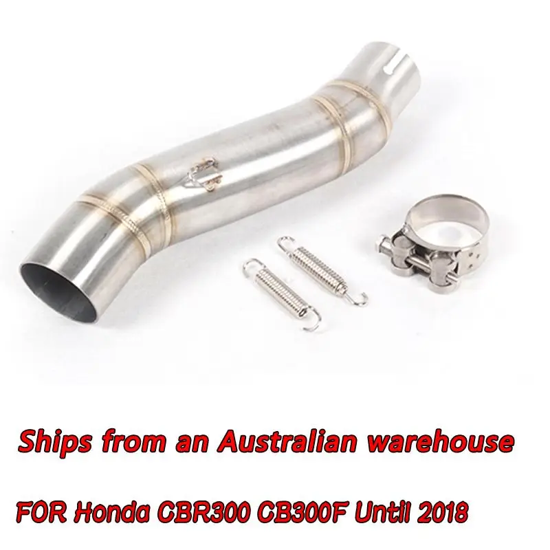 51MM For Honda CBR300 CB300F until 2018 Motorcycle Exhaust Mid Link Pipe Escape Connect Pipe Slip On Stainless steel