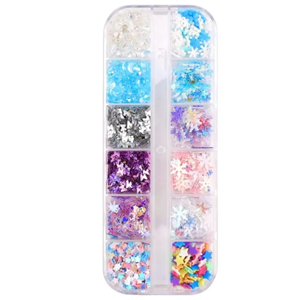 

Butterfly Flower Pearl Facial Decorative Patches Cute Sweet 3D Temporary Stickers Glitter Sequin Waterproof