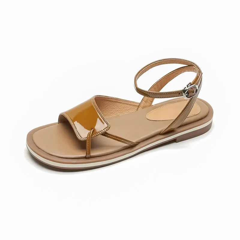 

Luxury Sandals Women Designers Genuine Leather Sandals Platform Flat Sandals The Open Toe Sandals Fashion Ladies Shoes Summer