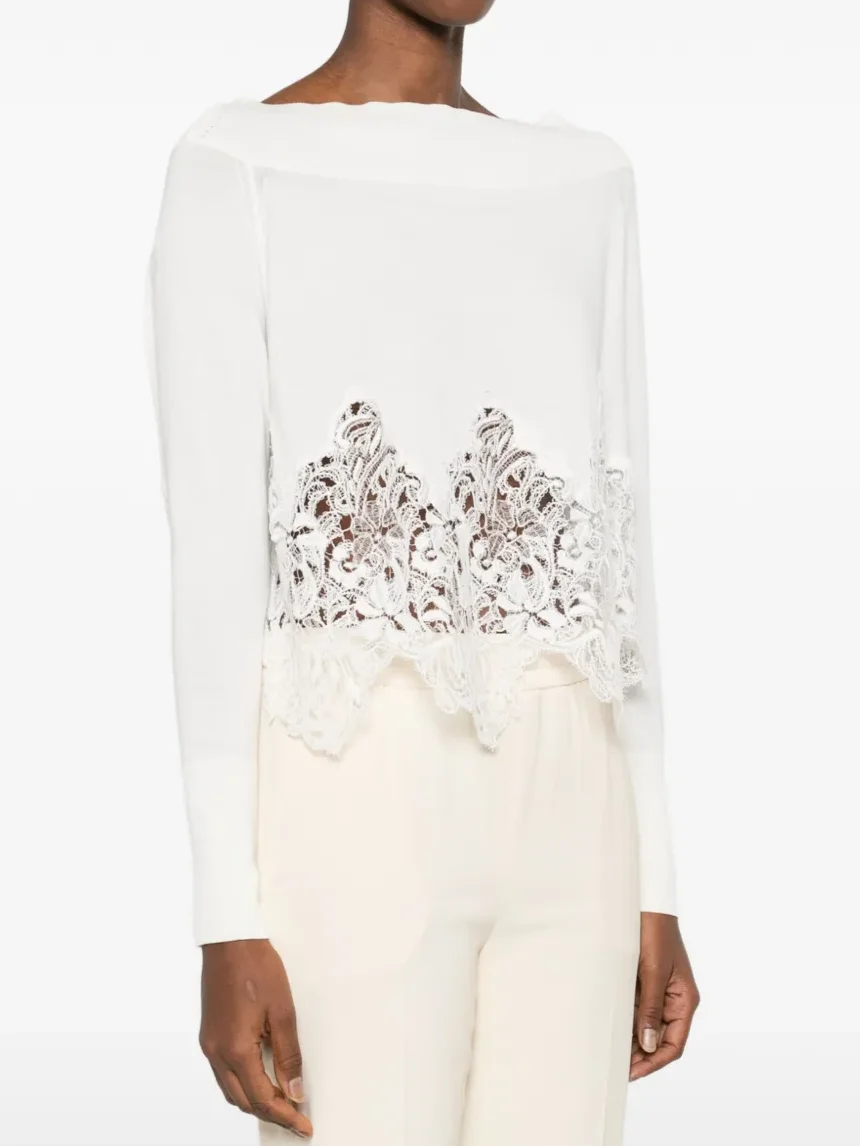 

Women Lace Embroidery Patchwork Sweater 2026 New 90% Wool 10% Cashmere Round Neck Long Sleeve Elegant Ladies Knitted Pullover