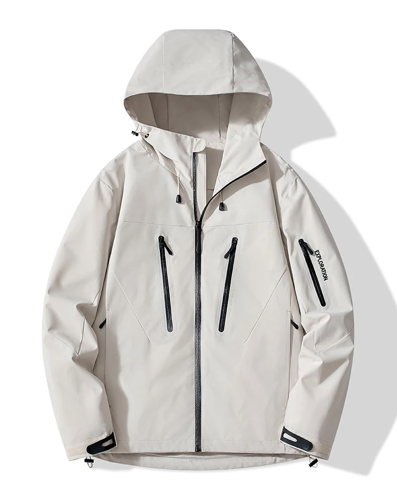 JNLN Unisex Regenmantel Wandern Camping Trekking Bergsteigen Wasserdichte Jacken Männer Frauen Outdoor Sportliche Winddichte Windjacke – Detail 15