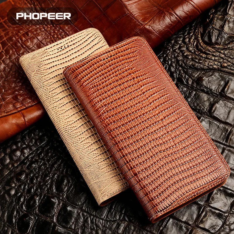 Luxury Genuine Leather Case for Ulefone Armor 28 27 27T 26 25T 24 23 22 21 18 17 16Pro Ultra phone case Retro Lizard Pattern