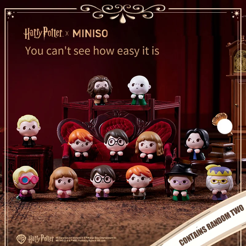 Miniso Authentic Mini Bean Harry Potter Party Capsule Blind Box Box of Two Computer Pendants Mystery Box Children's Present