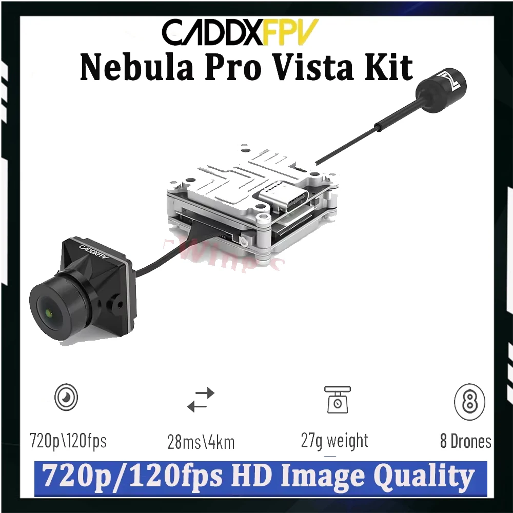 Caddx Nebula Pro Vista Kit HD Digital FPV Video Transmission System Camera 720p/120fps 2.1mm 150° For RC FPV Drone DJI Goggles