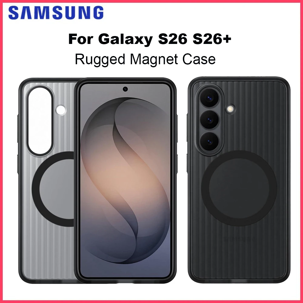 Original Samsung Galaxy S26 S26+ S26Plus Robuste Magnet-Smartphone-Hülle mit Magnetring Handyhülle für Galaxy S26 S26Plus