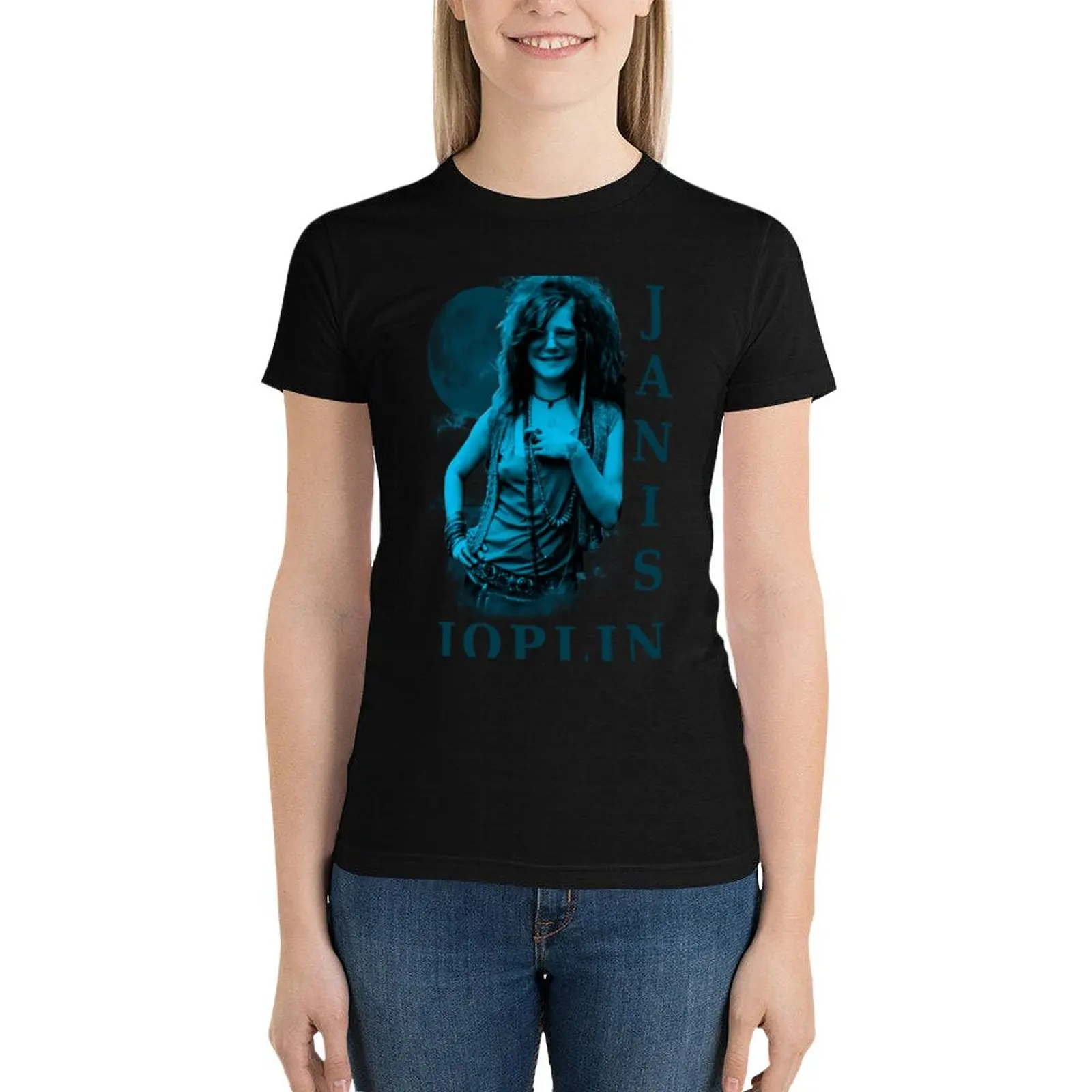 Janis Joplin-Janis Joplin T-Shirt summer top lady clothes Women's t-shirt