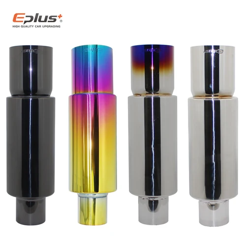 Imagen 1 del producto Tubo de Escape Universal EPLUS de 76 mm para Motocicleta y Automóvil, Silenciador de Acero Inoxidable de Alta Calidad, Extremo de Escape de 51/57/63 mm