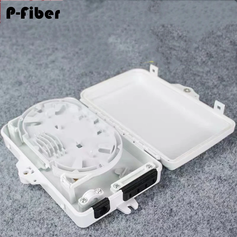 optical fiber distribution box 2pcs 4-core Outdoor waterproof fully equipped with LC SC FC ST adapter pigtail mini fused box