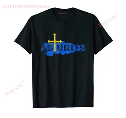 100% Cotton Asturian Map and Flag Distressed Asturias Spain Souvenir T-Shirt MEN WOMEN UNISEX T Shirts Size S-6XL