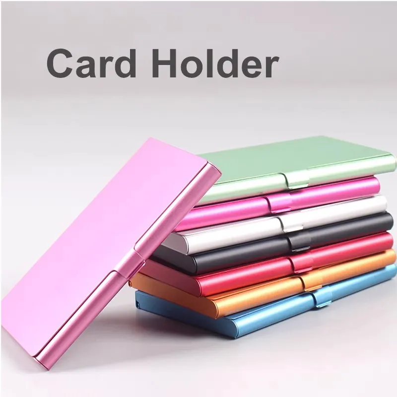 Creative Aluminum Alloy Business Card Case Card Holder Metal Box Cover Credit Men Business Card Holder Card Metal Wallet