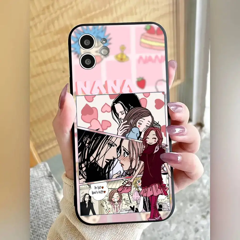 أنيمي كول نانا أوساكي خط جراب هاتف سيليكون لينة آيفون 17 الهواء 16 15 14 13 12 11 زائد برو ماكس زائد