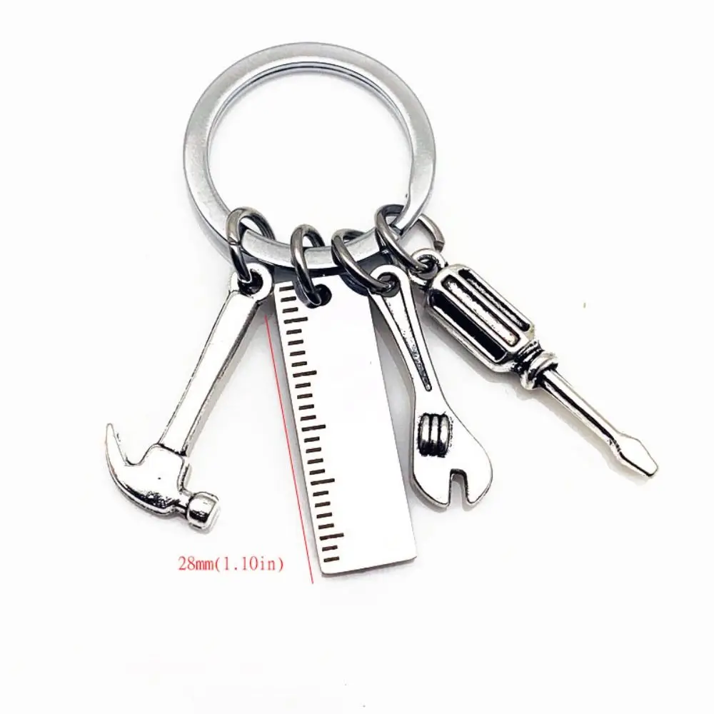 Dad Letters Dad Letters Keychains Hammer Wrench Dad Letters Keyring Grandpa Stainless Steel Father's Day Pendant Handbag Decor