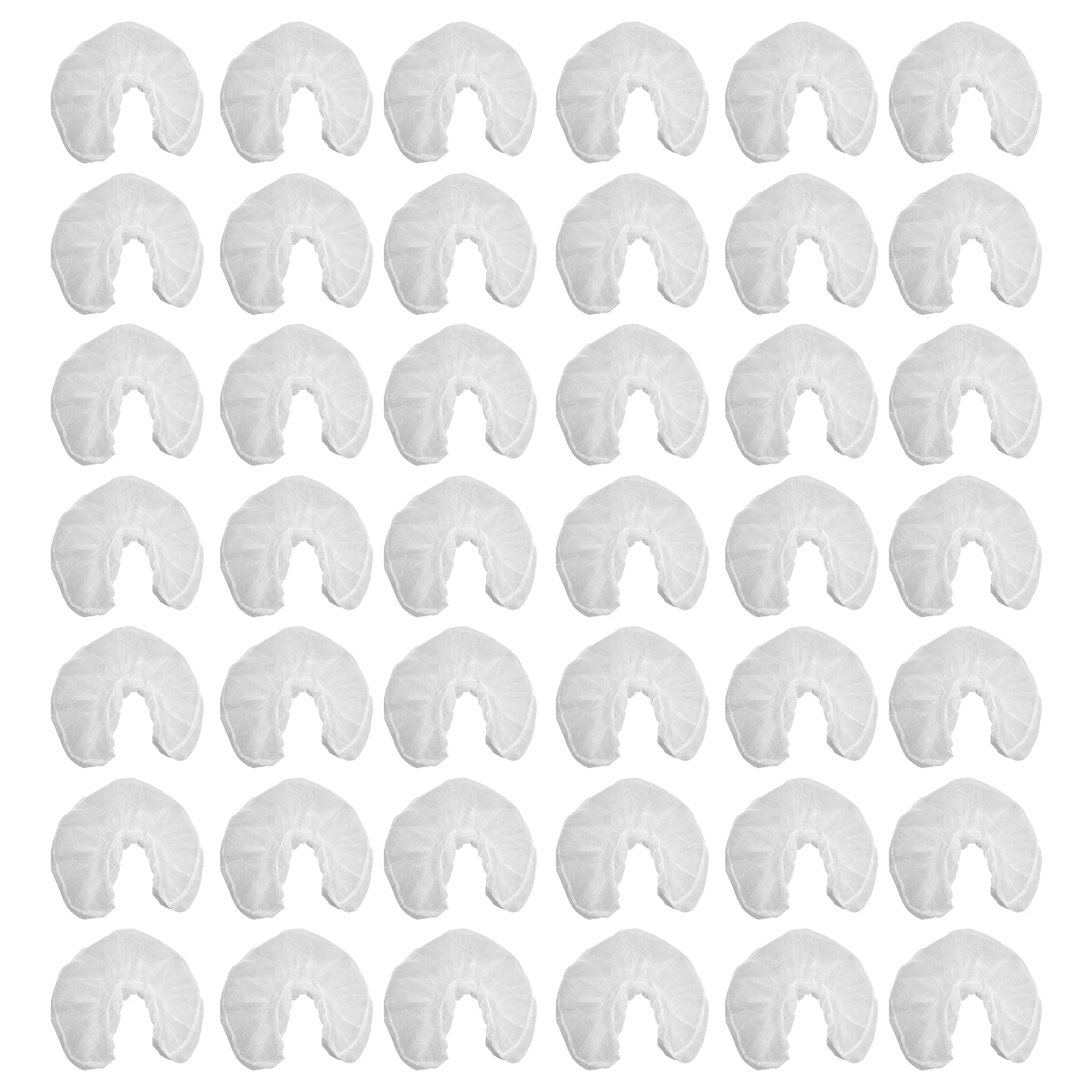 

50Pcs Stretchy Non-Woven U Shaped Pillowcase Disposable Pillow Covers for Spa Salon Hotel Use White Disposable Pillow Covers