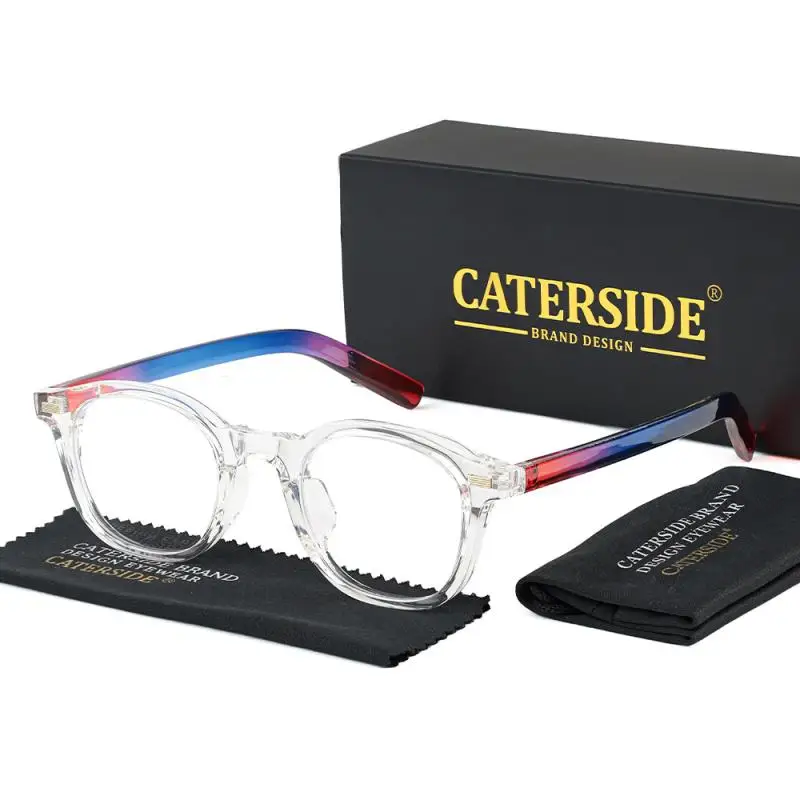 Caterside Vintage Quadratische Plain Glas Brille Männer Frauen TR90 Rahmen Hohe Qualität Brillen Transparente Linsen Business Anzug – Detail 7