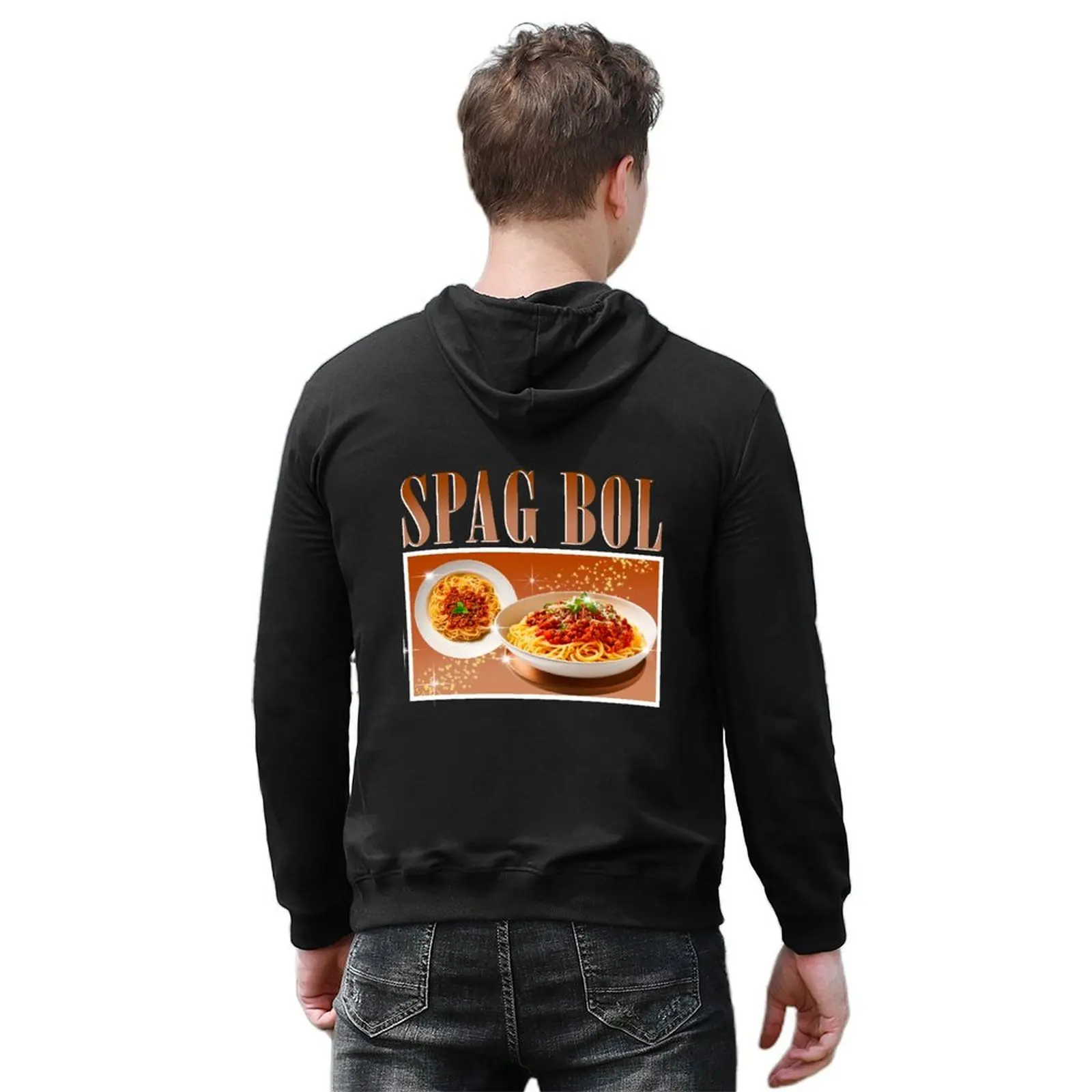Spag Bol 90's 프린트 후드티 블라우스 후드 셔츠 미적 의류 남성용 의류 후드티 및 스웨트셔츠의 새로운 제품