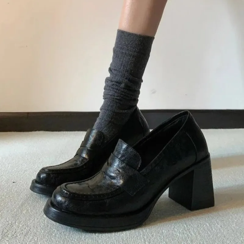 

Women High Heels Marie Jane Lolita Shoes Chunky Fashion Heeled Shoes 2025 Summer New Trend Woman Pumps Sandals Zapatos De Mujer