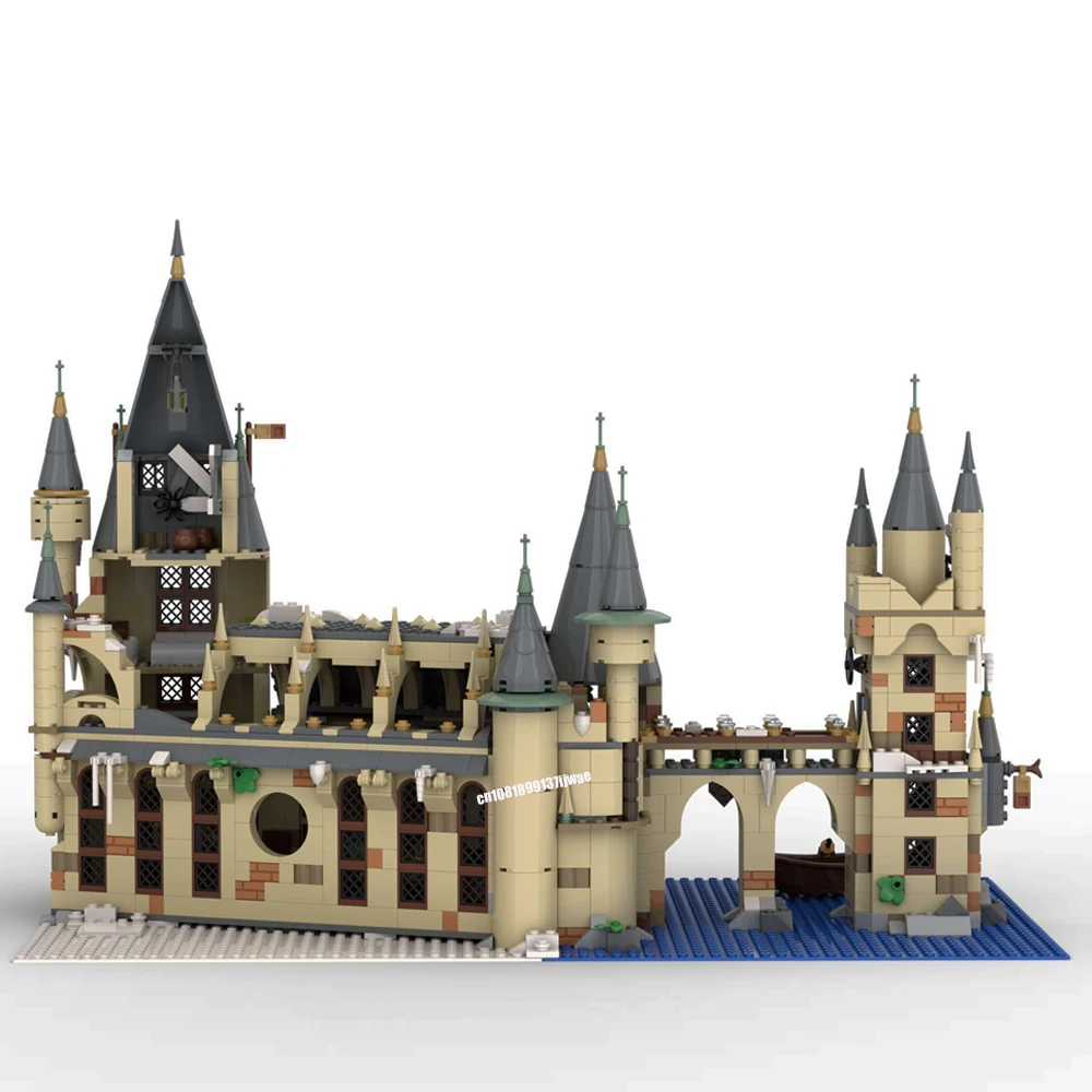 NEW 1448PCS magic Movie Harrying Winter Village Castle model DIY creative ideas ChildToy birthdayGift Building blocks MOC-75954