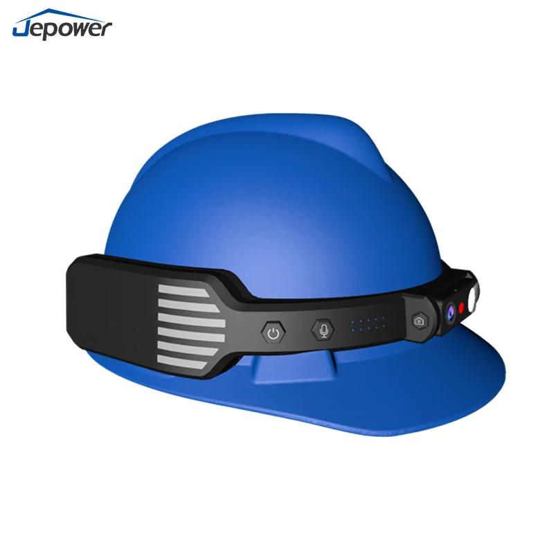 Smart Headband Customizable 4G HD 1080P Smart Video Hard Hat Real-time Intercom Outdoor Building Security Safety Helmets