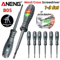 1-3 Set  ANENG B05 Screwdriver Kit  Word/cross Screwdrivers Indication Pen Meter Electric Pencil Electrician Tester Pen Tools