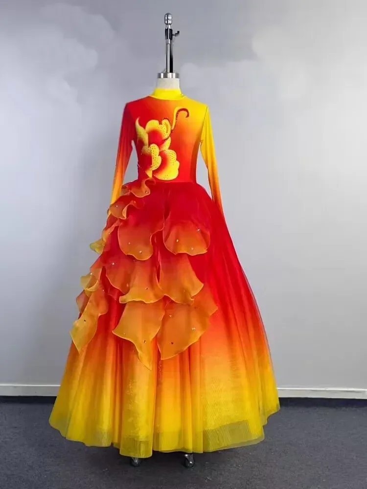 swing skirt performance uniform atmosphere new brilliant Chinese dream dance song accompanying dance tutu skirt