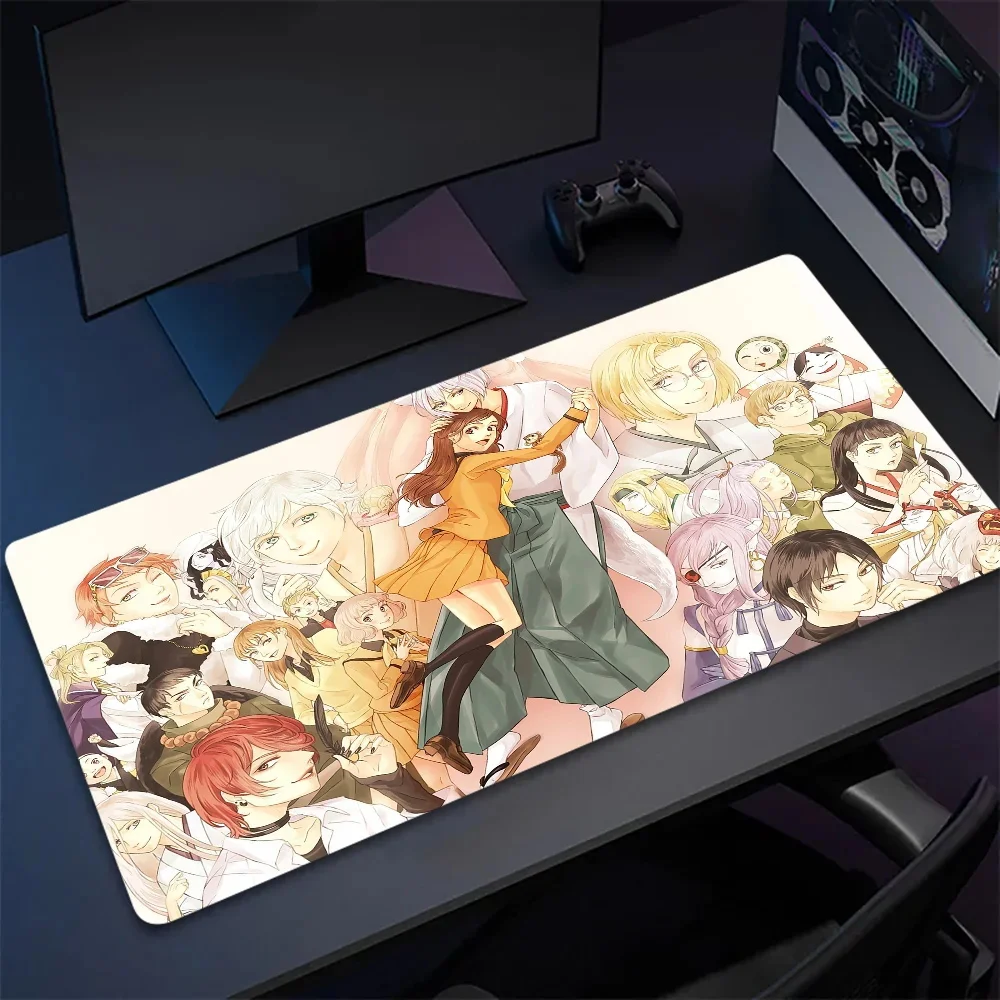 

Kawaii Game Desk Protector Rubber Mousepad Kamisama Hajimemashita Tomoe Hot Mat Non-Slip Deskmat Valorant Diy Anime Mousepad XXL