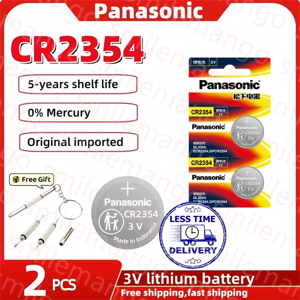 Original Panasonic CR2354 Battery 3V Lithium Battery CR 2354 for Instrument Special Remote Control Button Battery image 3