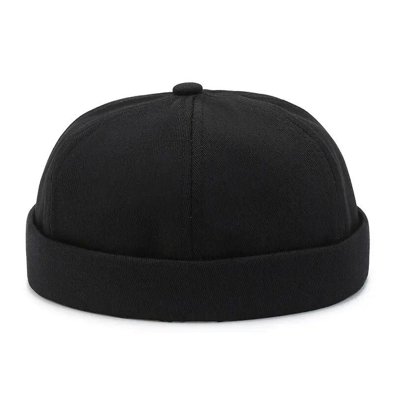 Beanie Melon Skin Hat Men\'s Leaf Soft Top Hat Women\'s Street Black Landlord Hat Tide Four Seasons Fashion And Versatile Hat