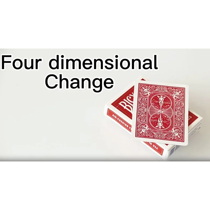 Four Dimensional Change Magic Trick - Visual Playing Card Color Change Illusion for Close Up Magic
