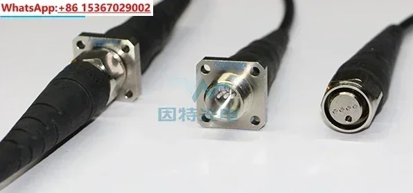 4-core ODC fiber optic connector LC single-mode 4-core armored fiber optic TPU field armored jumper tail fiber 1000m